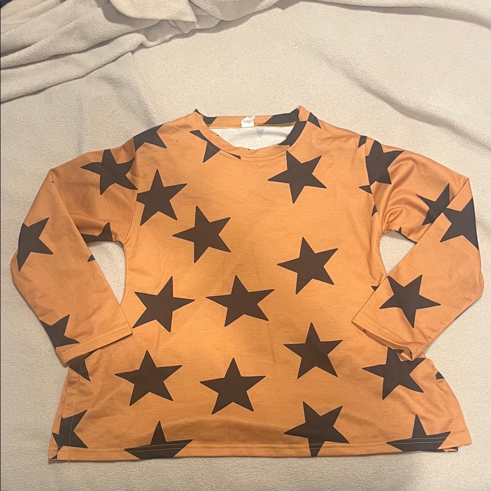 Star Pattern Shirt - Brown